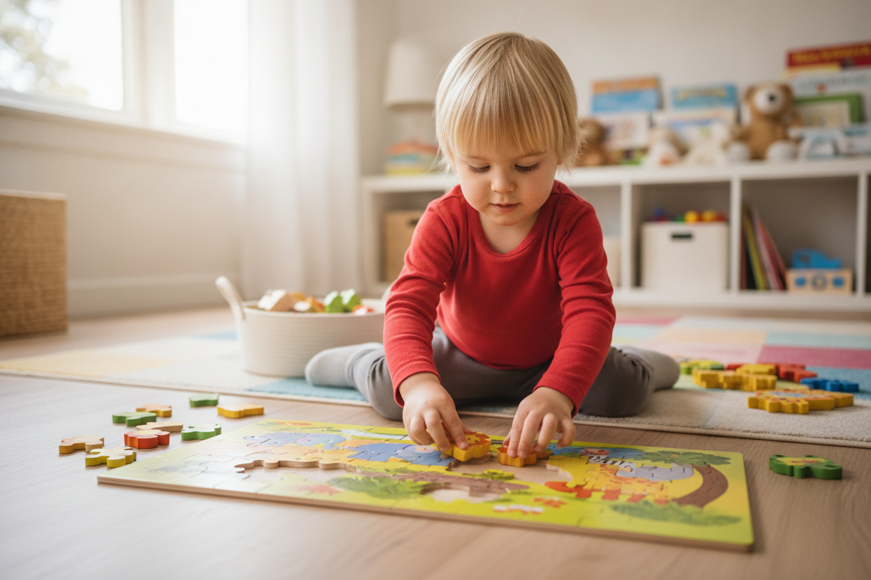 Puslespil til 4-årige: Udvikling, leg og læring i ét